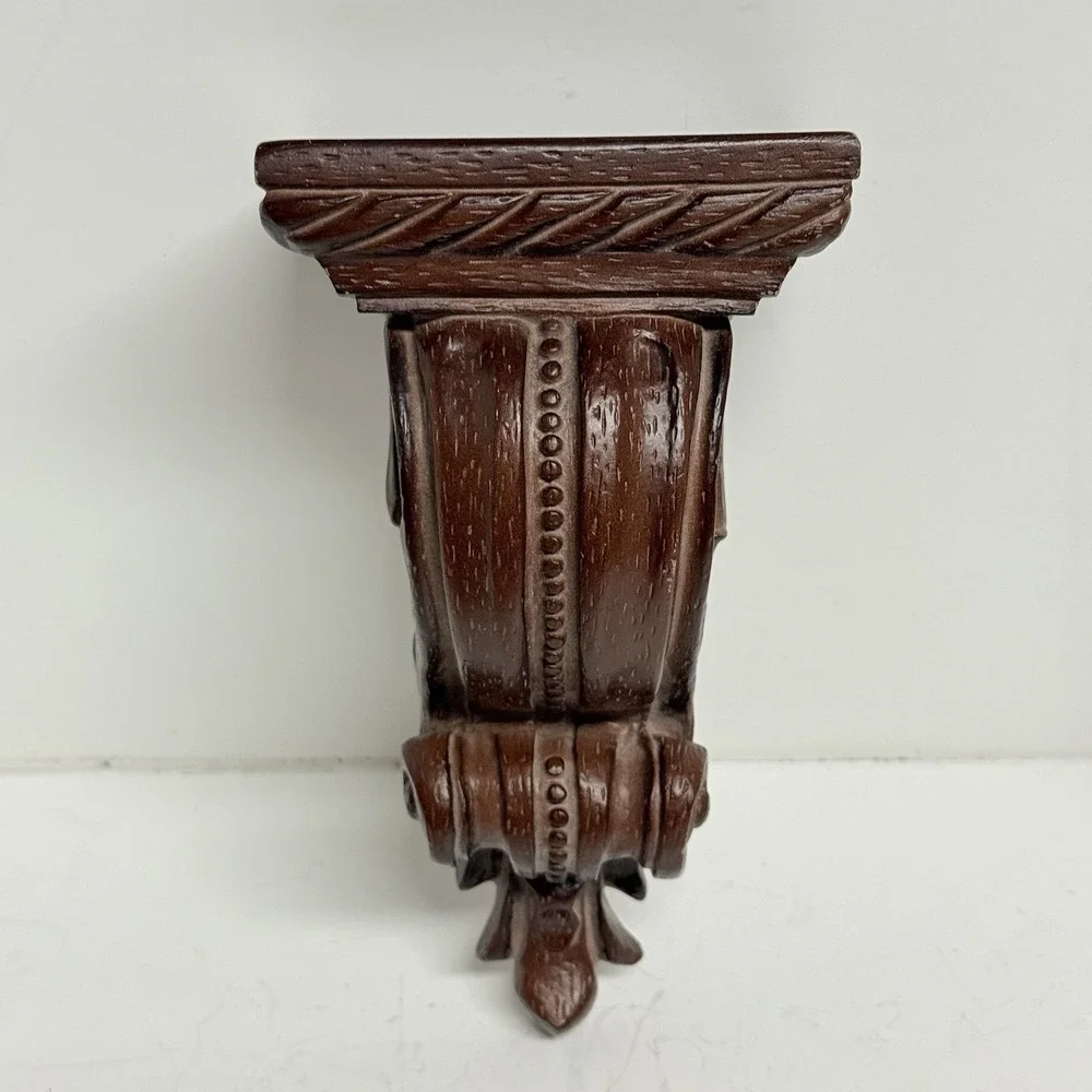 Decorative Wall Shelf Corbel Bracket Brown Resin 8 Inch